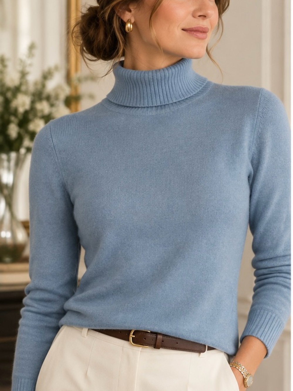 Ann Taylor Cashmere Turtleneck Sweater